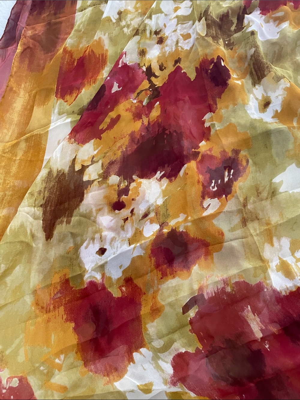 Extra Large COACH 100% SILK Floral Scarf - Picture 3 of 9